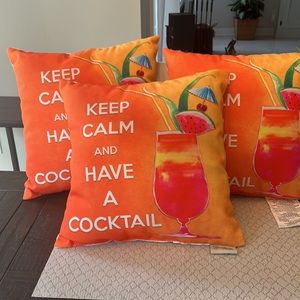 Keep calm and have a Cocktail Throw Pillow Set of 2